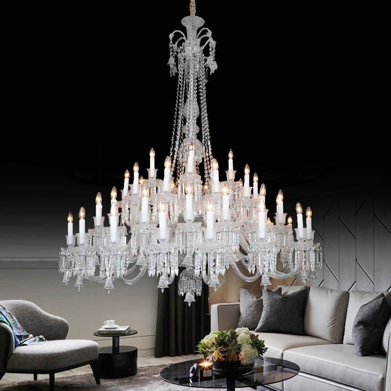 European Crystal Chandelier Ceiling Light With 48 Lights