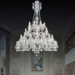 European Crystal Chandelier Ceiling Light With 48 Lights