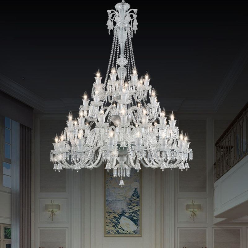 European Crystal Chandelier Ceiling Light With 48 Lights