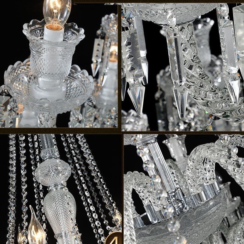 European Crystal Chandelier Ceiling Light With 48 Lights