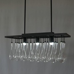 Modern Contemporary Crystal Painting Metal Chandelier