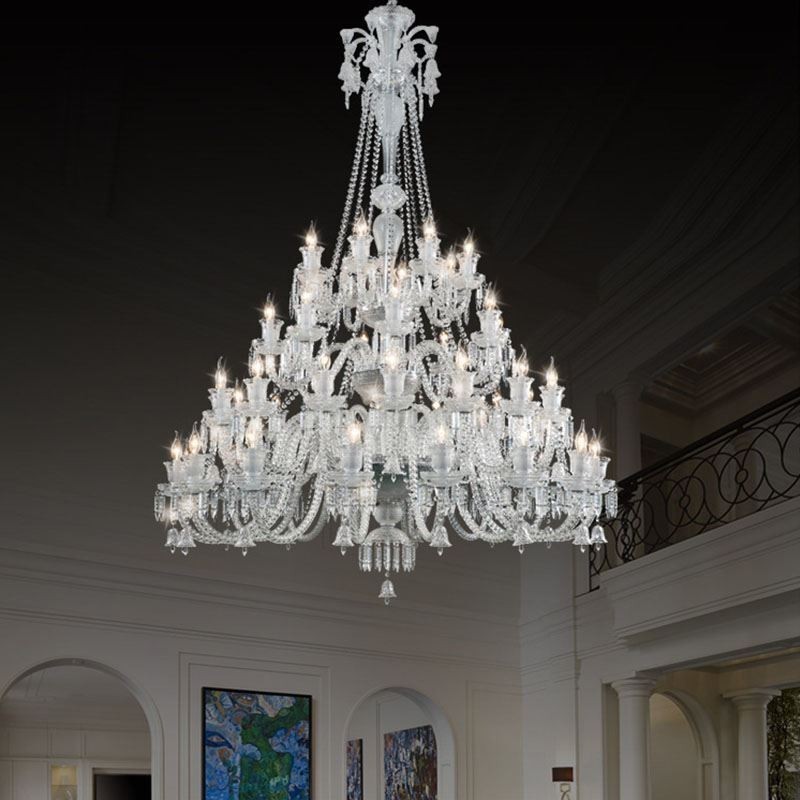 European Crystal Chandelier Ceiling Light With 48 Lights