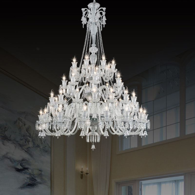 European Crystal Chandelier Ceiling Light With 48 Lights