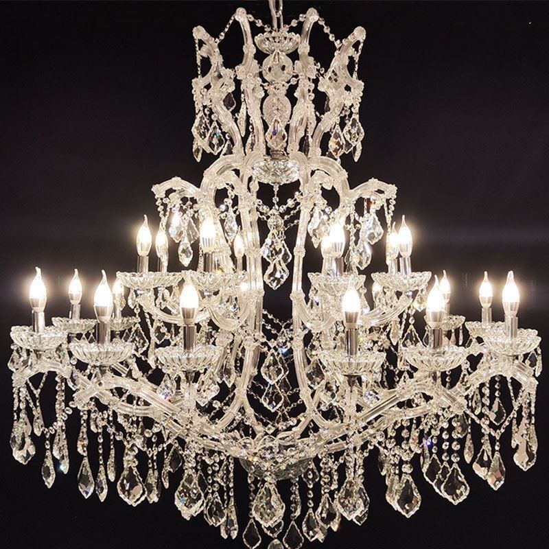 European Crystal Chandelier Decoration Ceiling Light With 24 Lights