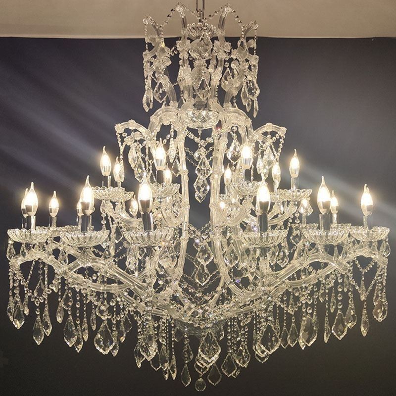 European Crystal Chandelier Decoration Ceiling Light With 24 Lights
