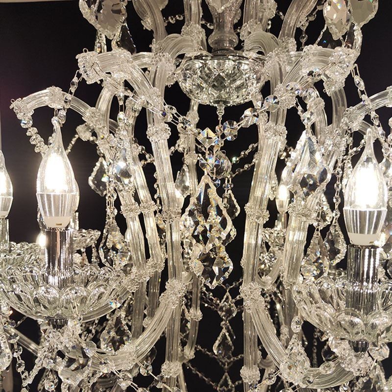 European Crystal Chandelier Decoration Ceiling Light With 24 Lights