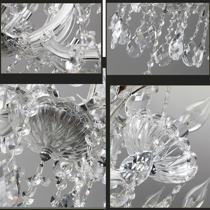 European Crystal Chandelier Decoration Ceiling Light With 24 Lights