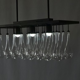 Modern Contemporary Crystal Painting Metal Chandelier