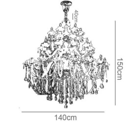 European Crystal Chandelier With 32 Lights Luxury Decoration Ceiling Light
