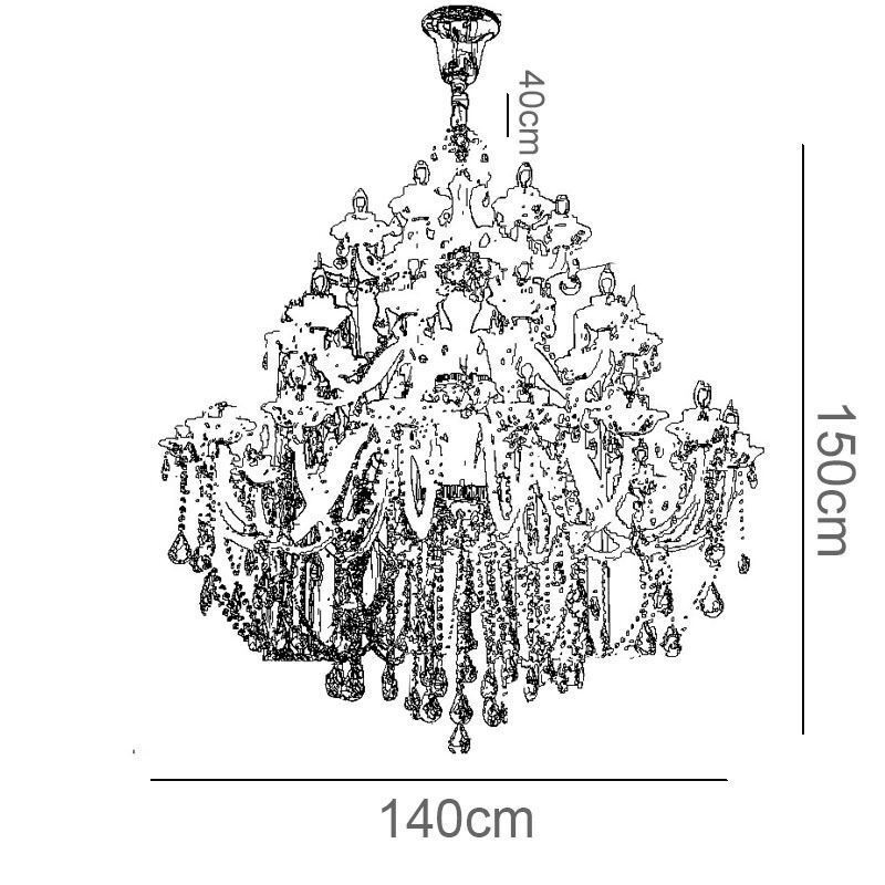 European Crystal Chandelier With 32 Lights Luxury Decoration Ceiling Light