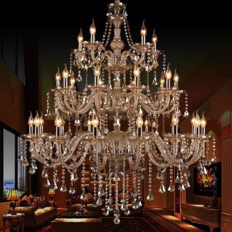 European Crystal Chandelier With 30 Lights Decoration Ceiling Light