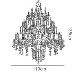 European Crystal Chandelier With 30 Lights Decoration Ceiling Light