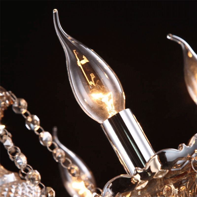 Cognac Crystal Chandelier Ceiling Light With 35 Lights