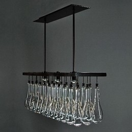 Modern Contemporary Crystal Painting Metal Chandelier