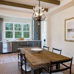 Black Retro Chandelier Crystal Ceiling Light