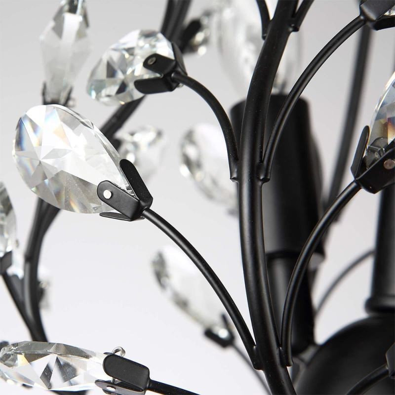 Black Retro Chandelier Crystal Ceiling Light
