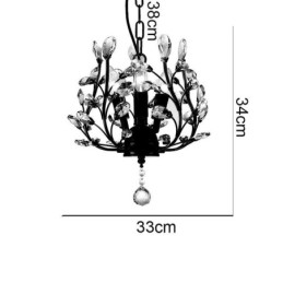 Black Retro Chandelier Crystal Ceiling Light
