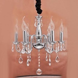 6 light Crystal Pendent Light in Candle Feature