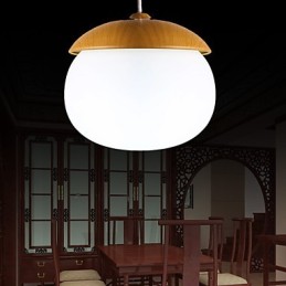 Modern Contemporary Mini Style Wood Bamboo Chandelier