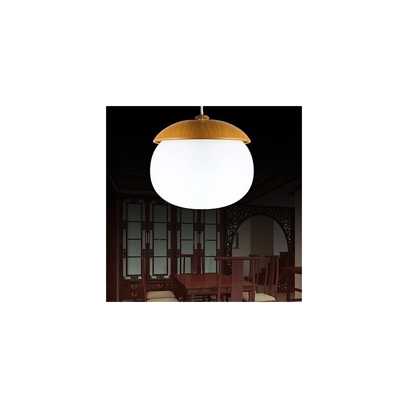 Modern Contemporary Mini Style Wood Bamboo Chandelier