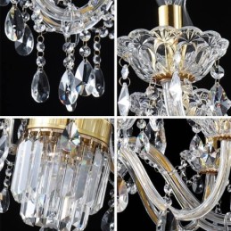 Large Crystal Chandelier European Classic Pendant Light