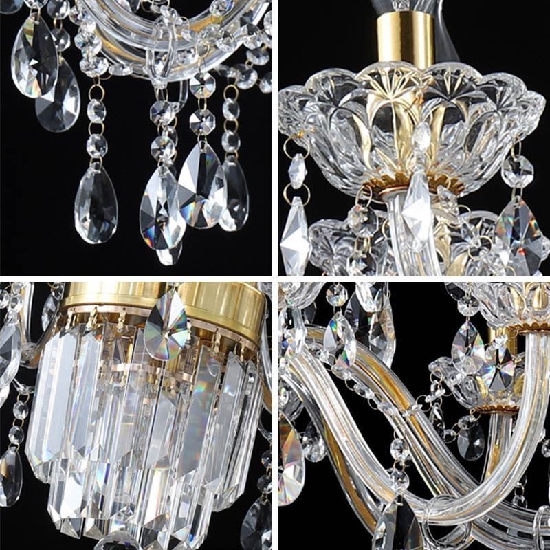 Large Crystal Chandelier European Classic Pendant Light