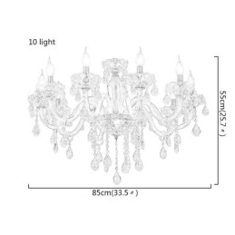 Elegant Crystal Chandelier European Style Glass Pendant Light