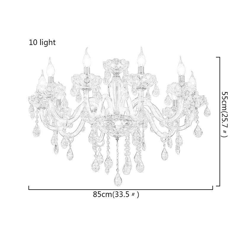 Elegant Crystal Chandelier European Style Glass Pendant Light