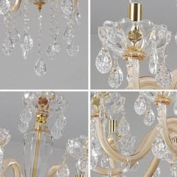 Elegant Crystal Chandelier European Style Glass Pendant Light
