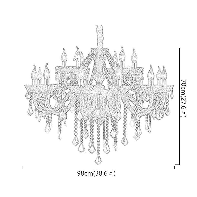 European Crystal Chandelier Luxury Pendant Light Blue Pendant