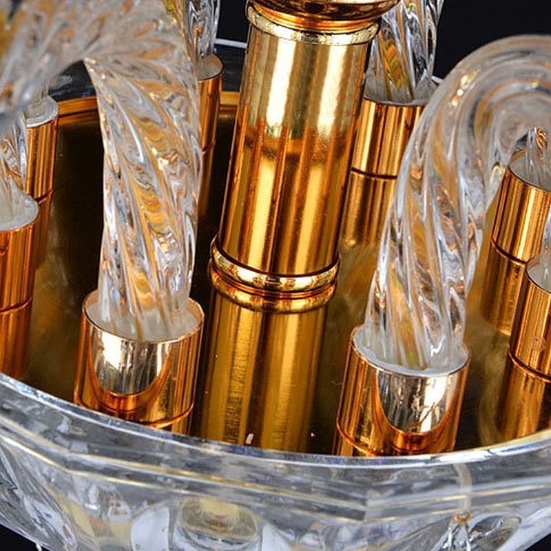 European Crystal Chandelier Luxury Pendant Light Blue Pendant