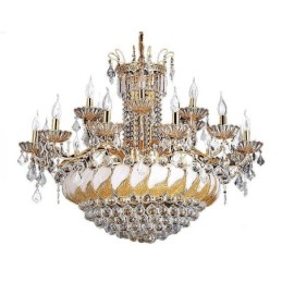 Large Luxury Crystal Chandelier European Gold Ceiling Light