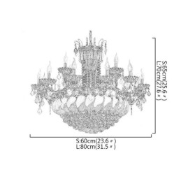 Large Luxury Crystal Chandelier European Gold Ceiling Light