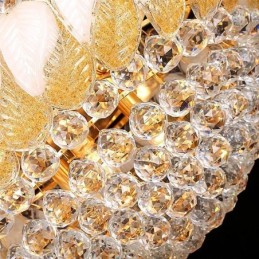 Large Luxury Crystal Chandelier European Gold Ceiling Light