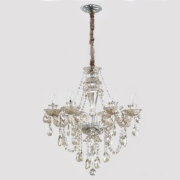 Crystal Chandelier Cognac Ceiling Light Luxury European