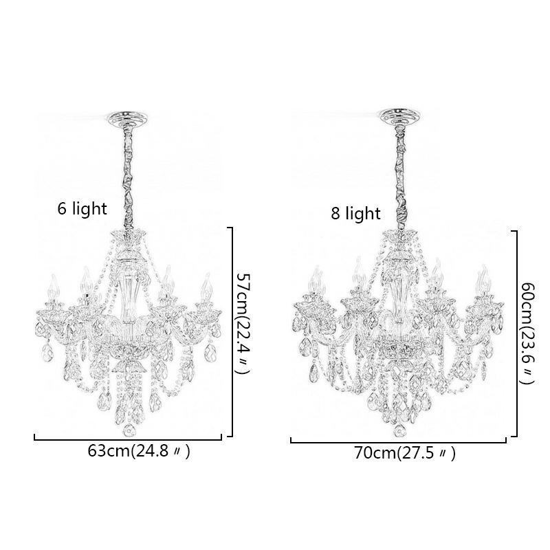 Crystal Chandelier Cognac Ceiling Light Luxury European