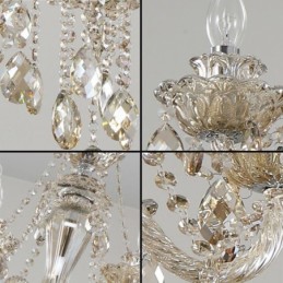 Crystal Chandelier Cognac Ceiling Light Luxury European