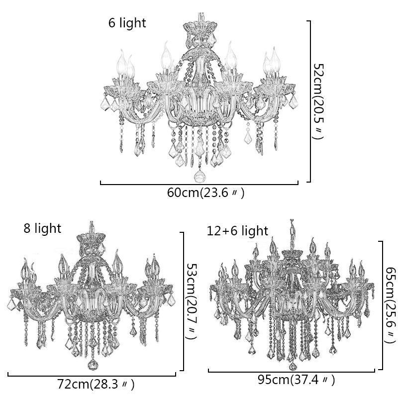 European Style Crystal Green Chandelier Candle Pendant Light