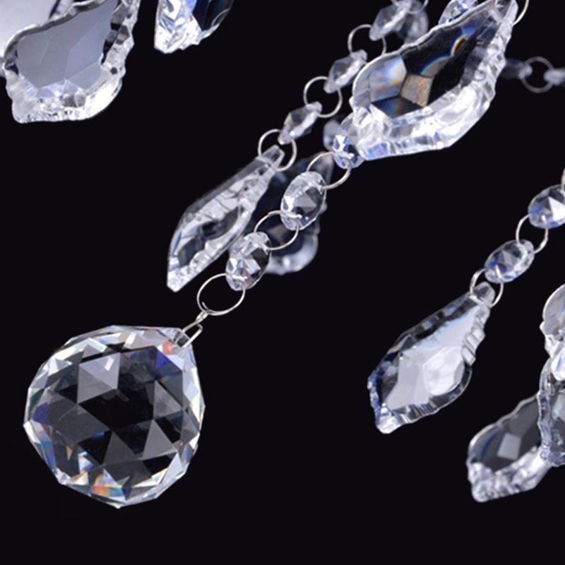 Elegant Purple Crystal Ceiling Light European Chandelier