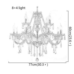 Large Crystal Chandelier Cognac European Ceiling Light