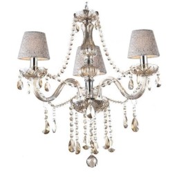 Classic European Crystal Chandelier Cognac Pendant Light