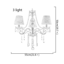 Classic European Crystal Chandelier Cognac Pendant Light