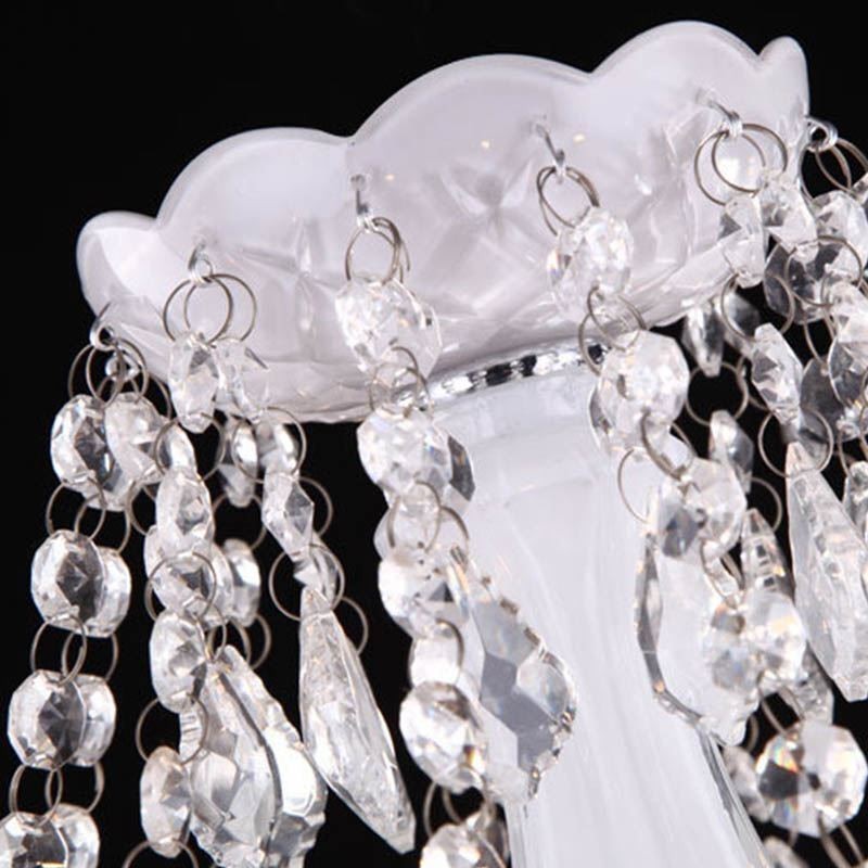 European Crystal Chandelier Unique White Jade Pendant Light