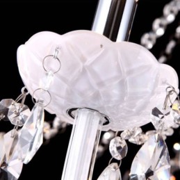 European Crystal Chandelier Unique White Jade Pendant Light