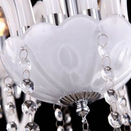 European Crystal Chandelier Unique White Jade Pendant Light