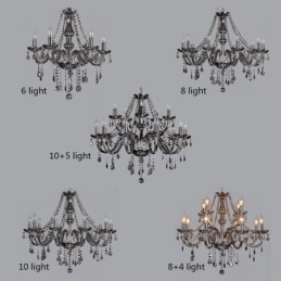 Elegant Crystal Chandelier European Style Glass Pendant Light