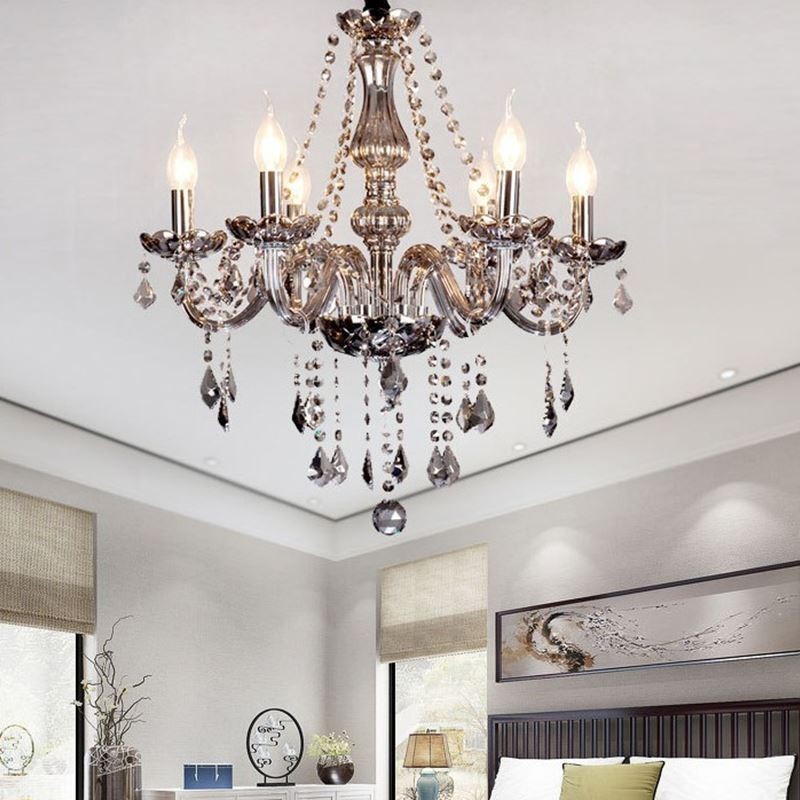 Elegant Crystal Chandelier European Style Glass Pendant Light