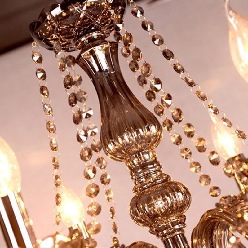 Elegant Crystal Chandelier European Style Glass Pendant Light