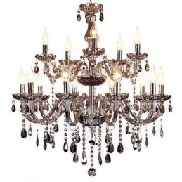 Large European Crystal Chandelier Elegant Pendant Light