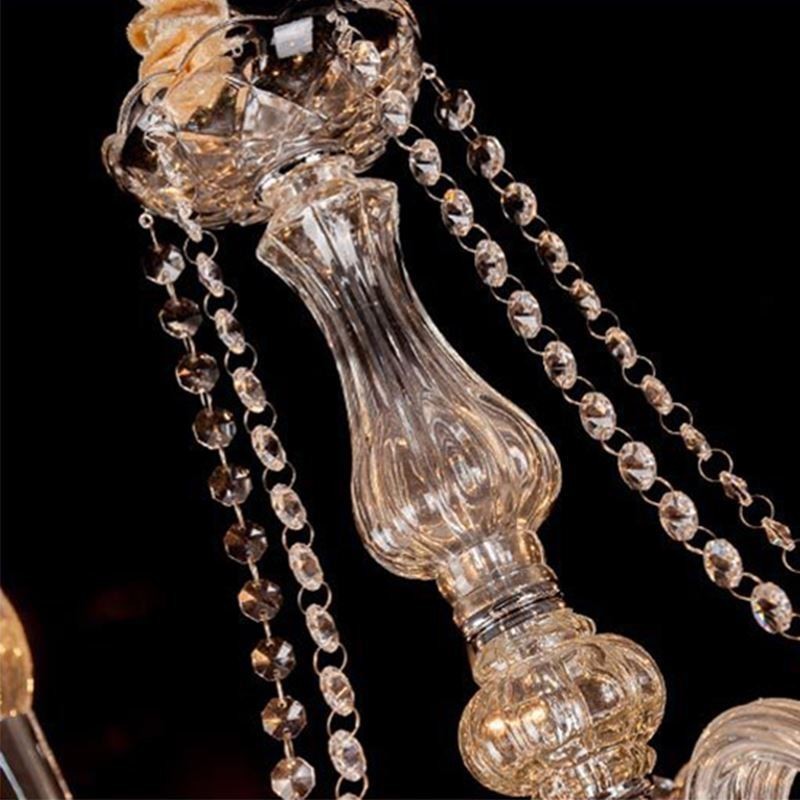 European Crystal Chandelier Transparent Pendant Light